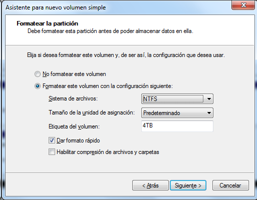 Como instalar un disco de 4 Tb en Windows 7