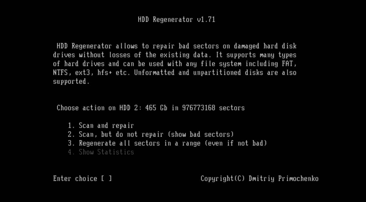 Reparar un disco con HDD Regenerator