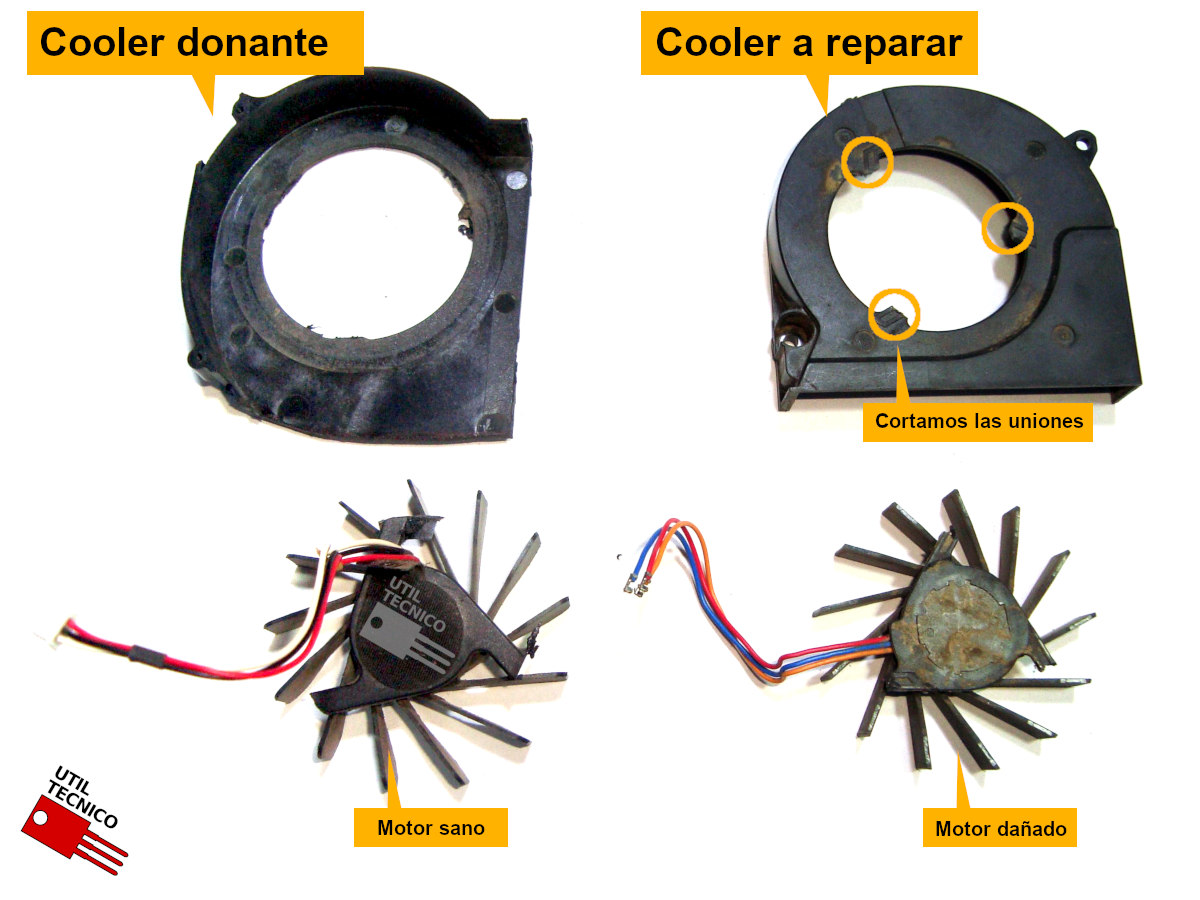Como reparar un cooler de notebook o portátil