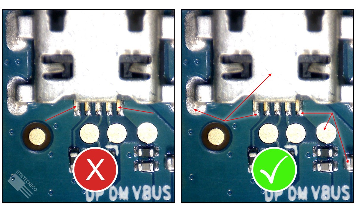 Como medir conector USB Como medir conector USB