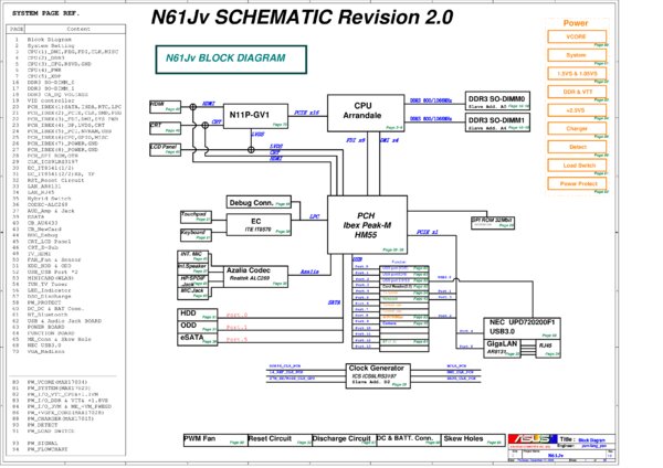 Esquematico Asus N61JV Rev 2