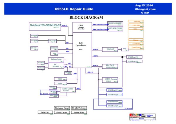 Esquematico ASUS X555LD Repair Guide