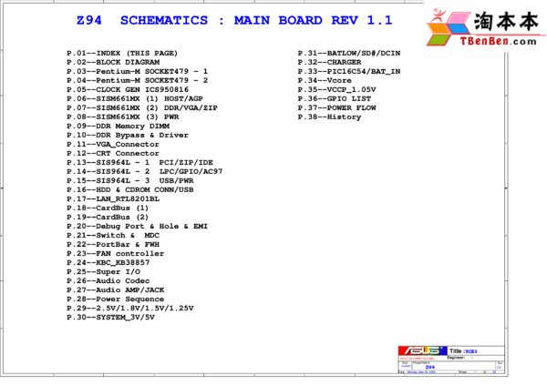 Esquematico Asus Z94 R 1.1