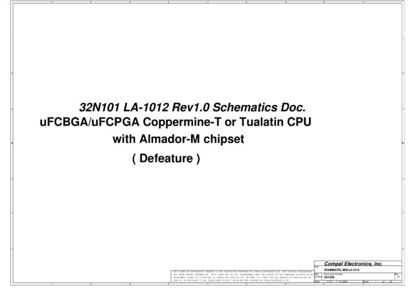 Esquematico Compal LA-1012