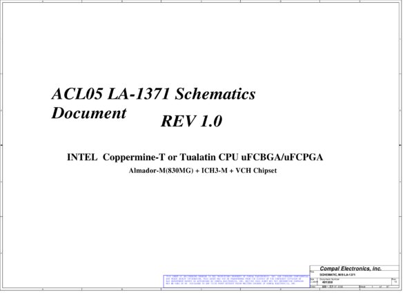 Esquematico Compal LA-1371 Rev 1.0