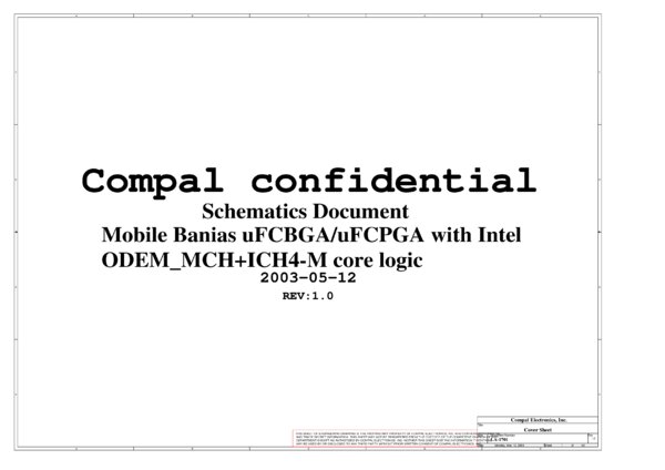 Esquematico Compal LA-1701 Rev 1.0