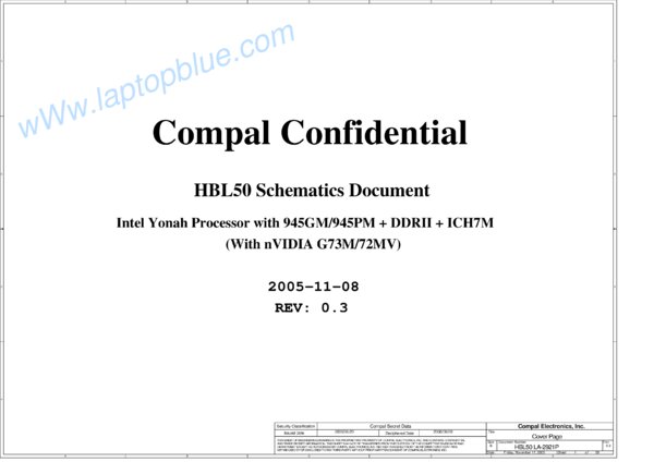 Esquematico Compal LA-2921P Acer TravelMate 4230