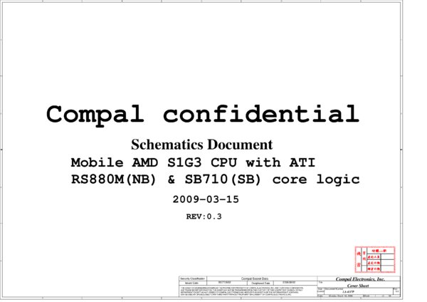 Esquematico Compal LA-4117P Rev 0.3 (HP DV4)