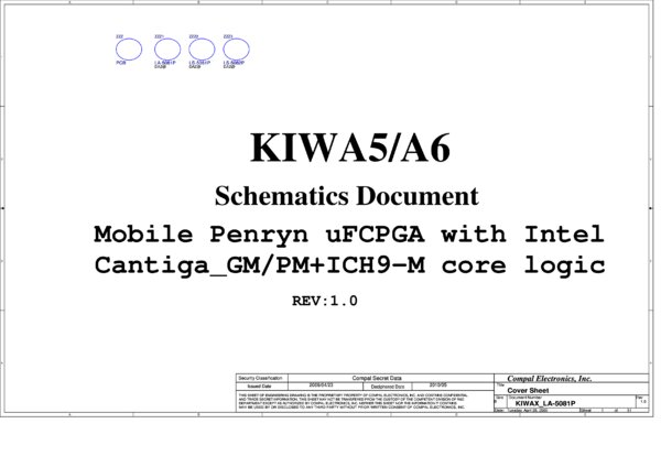 Esquematico Compal LA-5081P Rev 1.0 KIWA A5 A6