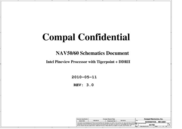 Esquematico Compal LA-5651P NAV50 60 Rev 3.0 (Aspire D260)