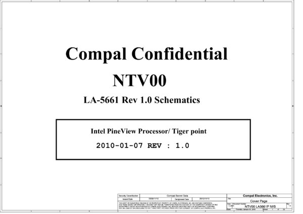 Esquematico Compal LA-5661 Rev 1.0 NTV00