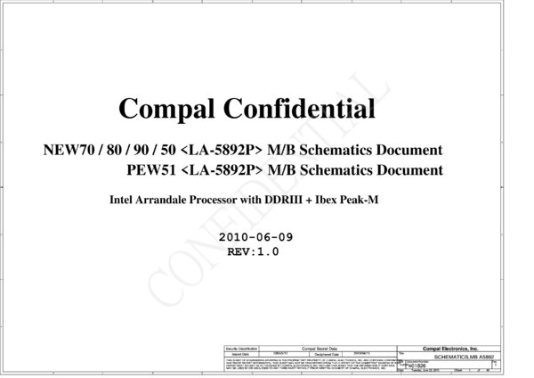 Esquematico Compal LA-5892P