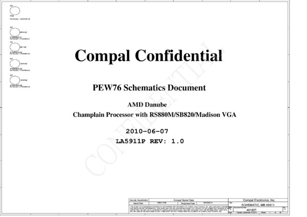 Esquematico Compal LA-5911P Rev 1.0 PEW76