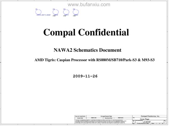 Esquematico Compal LA-5972P NAWA2 Rev 1.0 (Lenovo 3000 G555)