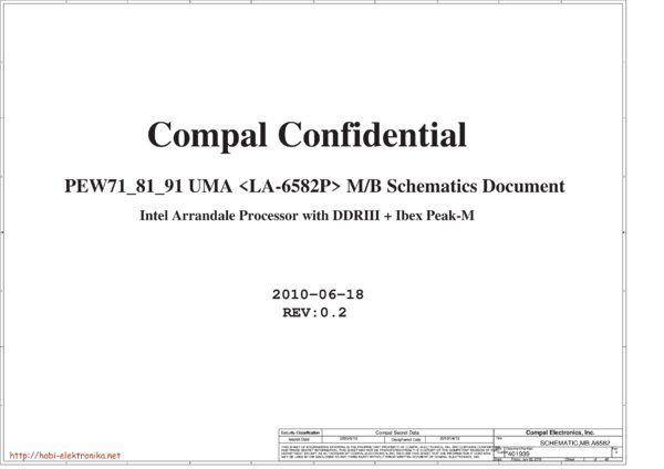 Esquematico Compal LA-6582P PEW71 81 91 UMA Rev 0.2
