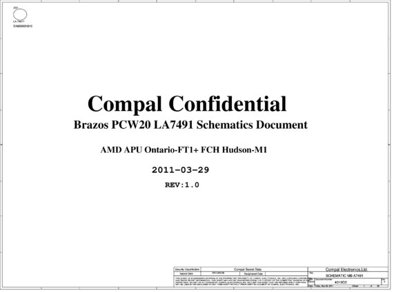 Esquematico Compal LA-7491P 1.0