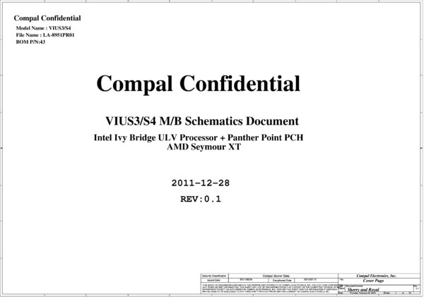 Esquematico Compal LA-8951P Rev 0.1