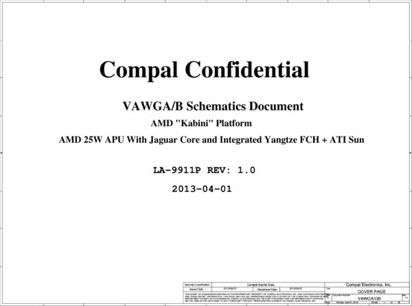 Esquematico Compal LA-9911P