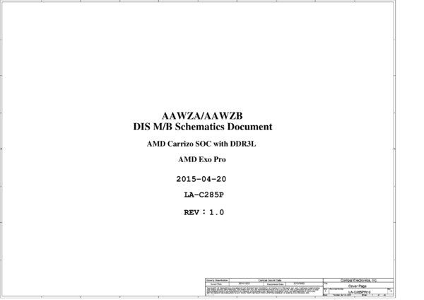 Esquematico Compal LA-C285P REV 1.0