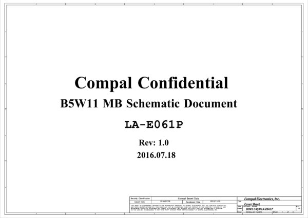 Esquematico Compal LA-E061P LA-E061P 1.0 - LA-D671P
