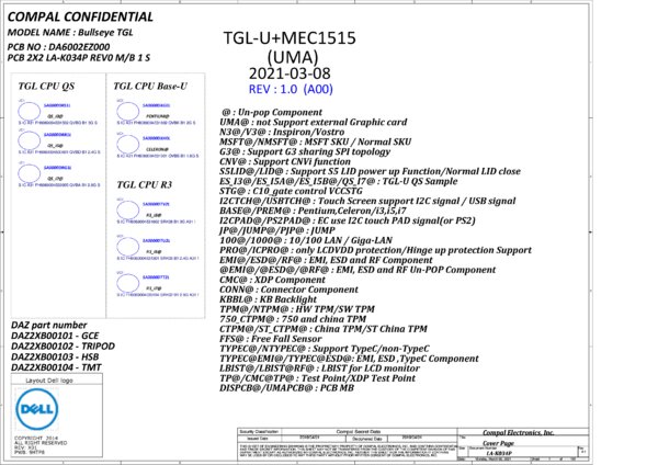 Esquematico Compal LA-K034P REV1.0