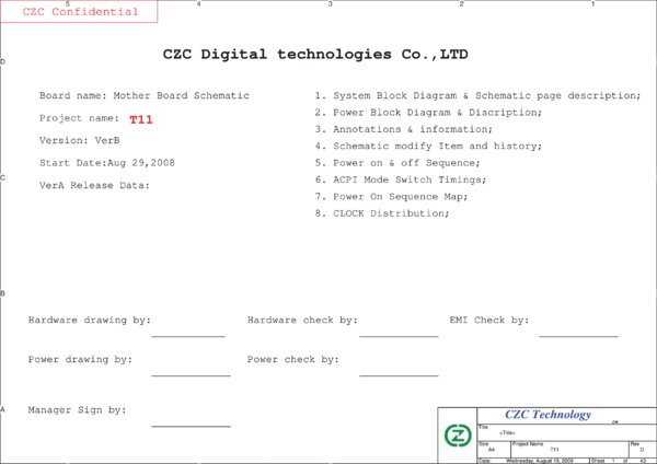 Esquematico CZC T11 Rev D