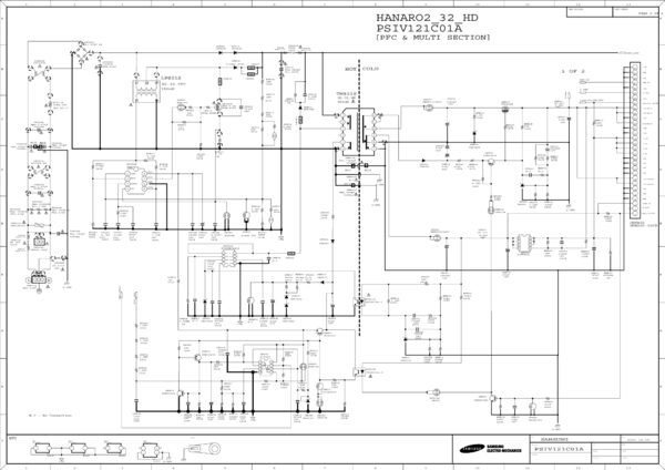 Esquematico Fuente Samsung PSIV121C01A HANARO2_32_HD BN44-00260A BN44-00260C