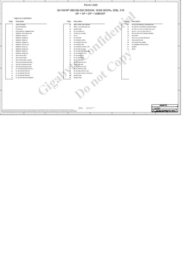 Esquematico Gigabyte GV-N407T GAMING OC-12GD_101_NP Rev 1.01