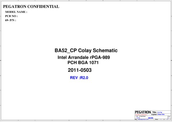 Esquematico Pegatron BIC50 BA52_CP REV 2