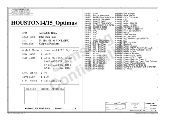 Esquematico Samsung BA41-01386A BA41-01387A BA41-01388A BA41-01389A Rev 1.0 NP-RV411 RC408 Q430H