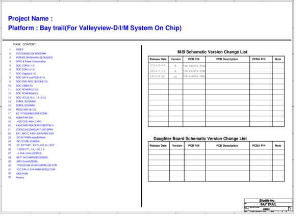 Esquematico Shuttle H14BT4-TL30, H14BT01-4L