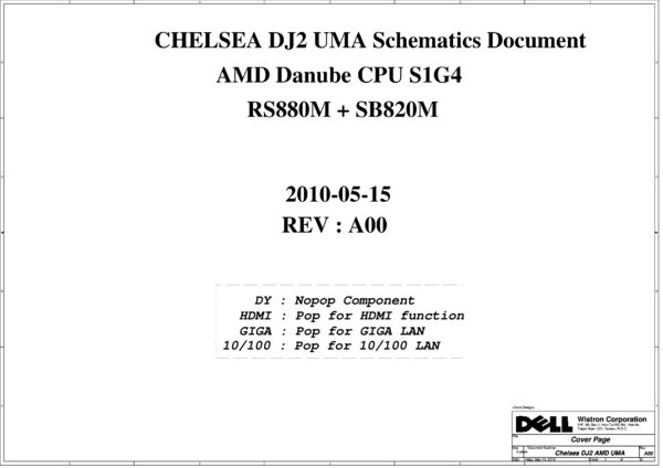 Esquematico Wistron DJ2 Chelsea AMD UMA
