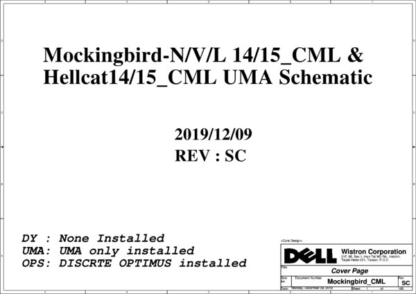 Esquematico Wistron Mockingbird_CML (Dell Latitude 3510 P101F)