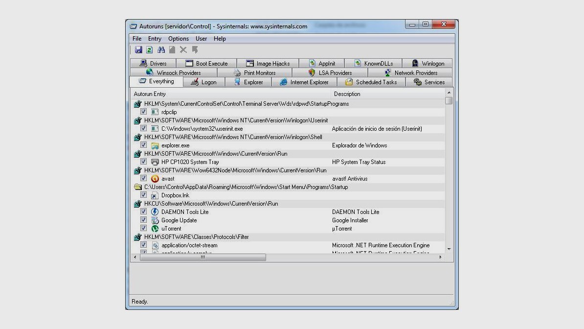 Utilidad para desactivar programas de inicio