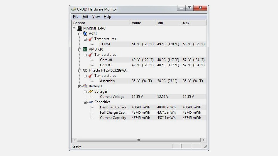 Programa para ver las temperaturas en Disco, CPU y GPU