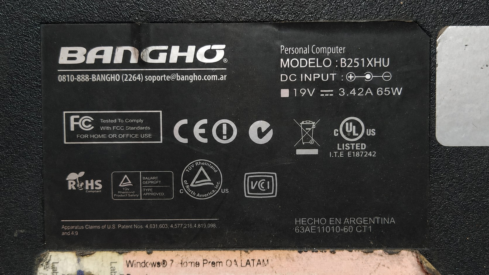Drivers Notebook Bangho B251XHU