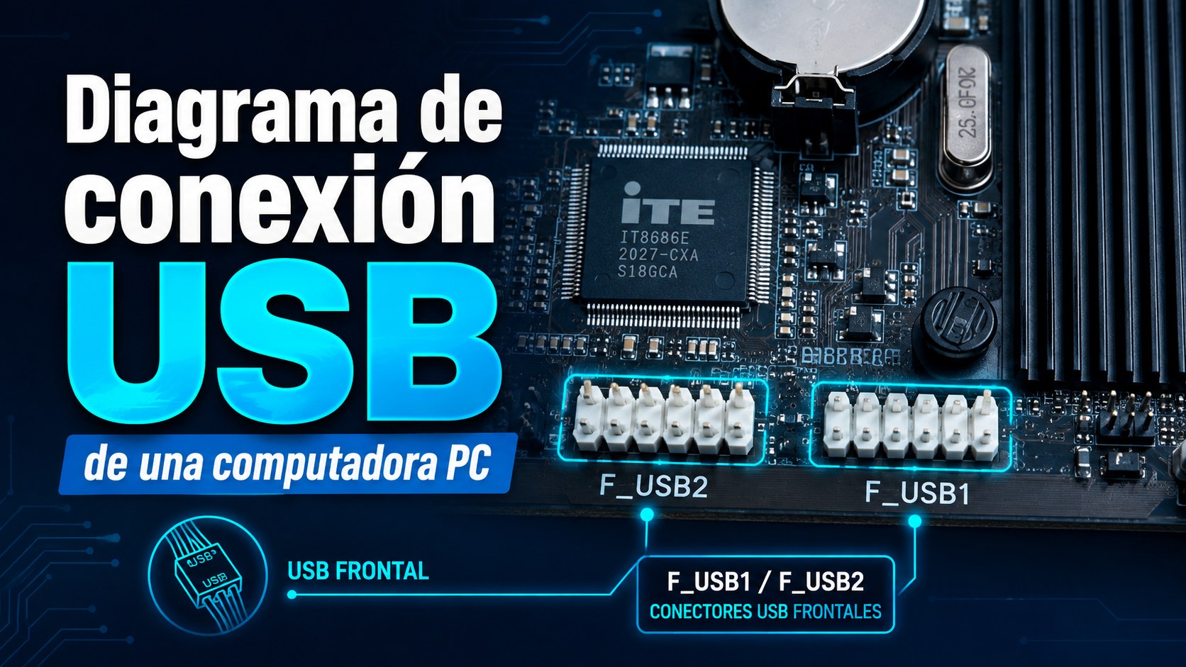 Diagrama de conexion USB de una computadora PC