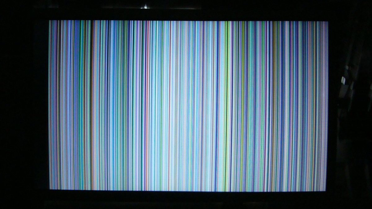 Imágenes de fallas en pantallas de notebook