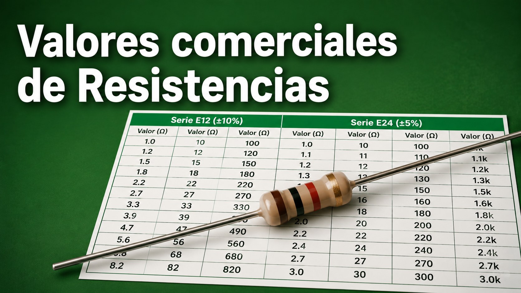 Valores comerciales de Resistencias