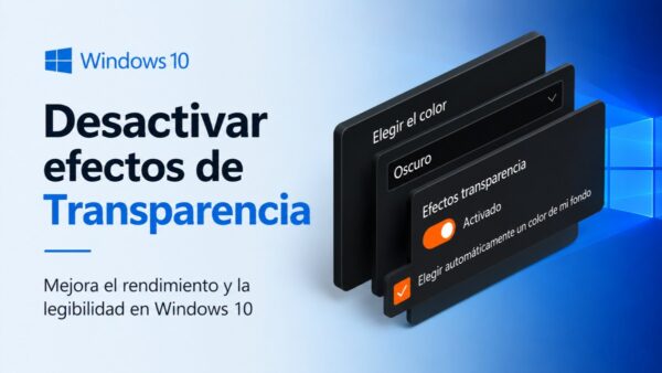 Desactivar efectos de Transparencia en Windows 10