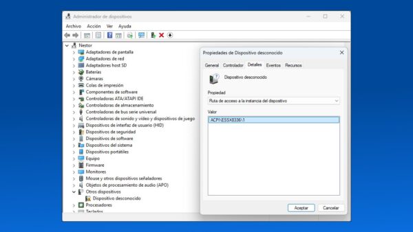 Driver Audio ACPI ESSX8336 para Windows 10 y Windows 11