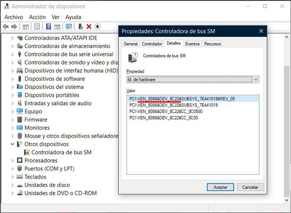 Driver Windows 10 Intel SMBUS 8C22 (VEN_8086&DEV_8C22)