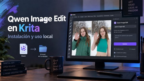 Instalar Qwen Image Edit en Krita en una computadora de forma local sin conexion